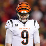 
              Cincinnati Bengals quarterback Joe Burrow (9) walks back to the sidelines during the second half of the NFL AFC Championship playoff football game against the Kansas City Chiefs, Sunday, Jan. 29, 2023, in Kansas City, Mo. (AP Photo/Brynn Anderson)
            