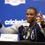 
              FILE -Deion Sanders speaks during a news conference for the Celebration Bowl NCAA college football game between North Carolina Central and Jackson State, Friday, Dec. 16, 2022 in Atlanta. The University of Colorado introduced a pilot program that makes the credit review for transfer students a more seamless process. It may have been the move that ultimately lured Deion “Coach Prime” Sanders to Boulder. (AP Photo/Todd Kirkland, File)
            