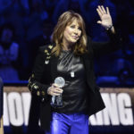 
              Nancy Lieberman, right, accepts the 18th annual National Civil Rights Museum Sports Legacy Award along with fellow honorees Gary Payton, Luol Deng, and Eddie George before the 21st annual Martin Luther King Jr. Day Celebration Game between the Phoenix Suns and the Memphis Grizzlies, Monday, Jan. 16, 2023, in Memphis, Tenn. (AP Photo/Brandon Dill)
            