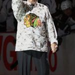 
              FILE - Former Chicago Blackhawks star Bobby Hull waves to fans before the NHL hockey game between the Blackhawks and the Colorado Avalanche in Chicago, Nov. 11, 2009. Hull, a Hall of Fame forward who helped the Blackhawks win the 1961 Stanley Cup Final, has died. He was 84. The Blackhawks and the NHL Alumni Association announced the death of the two-time NHL MVP on Monday, Jan. 30, 2023. (AP Photo/Nam Y. Huh, file)
            