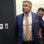 
              Denver Broncos new head coach Sean Payton is introduced during a news conference at the team's headquarters on Monday, Feb. 6, 2023, in Centennial, Colo. (AP Photo/David Zalubowski)
            