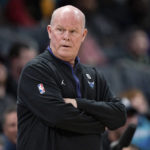 
              Charlotte Hornets head coach Steve Clifford looks on during the first half of an NBA basketball game against the Orlando Magic in Charlotte, N.C., Sunday, Feb. 5, 2023. (AP Photo/Jacob Kupferman)
            