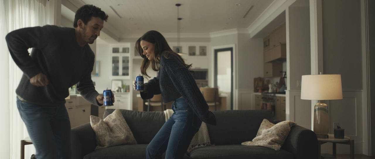 This photo provided by Bud Light shows a scene from Bud Light 2023 Super Bowl NFL football spot. A ...