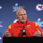 
              Kansas City Chiefs head coach Andy Reid answers a question during an NFL football Super Bowl media availability in Scottsdale, Ariz., Tuesday, Feb. 7, 2023. The Chiefs will play against the Philadelphia Eagles in Super Bowl 57 on Sunday. (AP Photo/Ross D. Franklin)
            