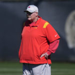 
              Kansas City Chiefs head coach Andy Reid watches his players during an NFL football practice in Tempe, Ariz., Wednesday, Feb. 8, 2023. The Chiefs will play against the Philadelphia Eagles in Super Bowl LVII on Sunday. (AP Photo/Ross D. Franklin)
            
