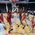 
              Los Angeles Lakers guard Russell Westbrook (0) goes to the basket in the second half of an NBA basketball game against the New Orleans Pelicans in New Orleans, Saturday, Feb. 4, 2023. The Pelicans won 121-136. (AP Photo/Gerald Herbert)
            
