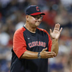 
              FILE - Cleveland Guardians manager Terry Francona makes a pitching change during the team's baseball game against the Houston Astros, Aug. 4, 2022, in Cleveland. Francona is feeling much better these days. He has a rod in his left foot that bothers him when he wears his beloved flip-flops, but it's a breeze compared to what he experienced in the past. (AP Photo/Ron Schwane, File)
            