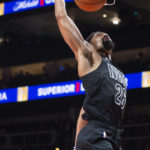 
              Brooklyn Nets guard Spencer Dinwiddie dunks during the second half of an NBA basketball game against the Atlanta Hawks, Sunday, Feb. 26, 2023, in Atlanta. (AP Photo/Hakim Wright Sr.)
            