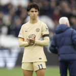 
              Chelsea's Joao Felix reacts after the English Premier League soccer match between West Ham United and Chelsea in London, Saturday, Feb. 11, 2023. (AP Photo/David Cliff)
            