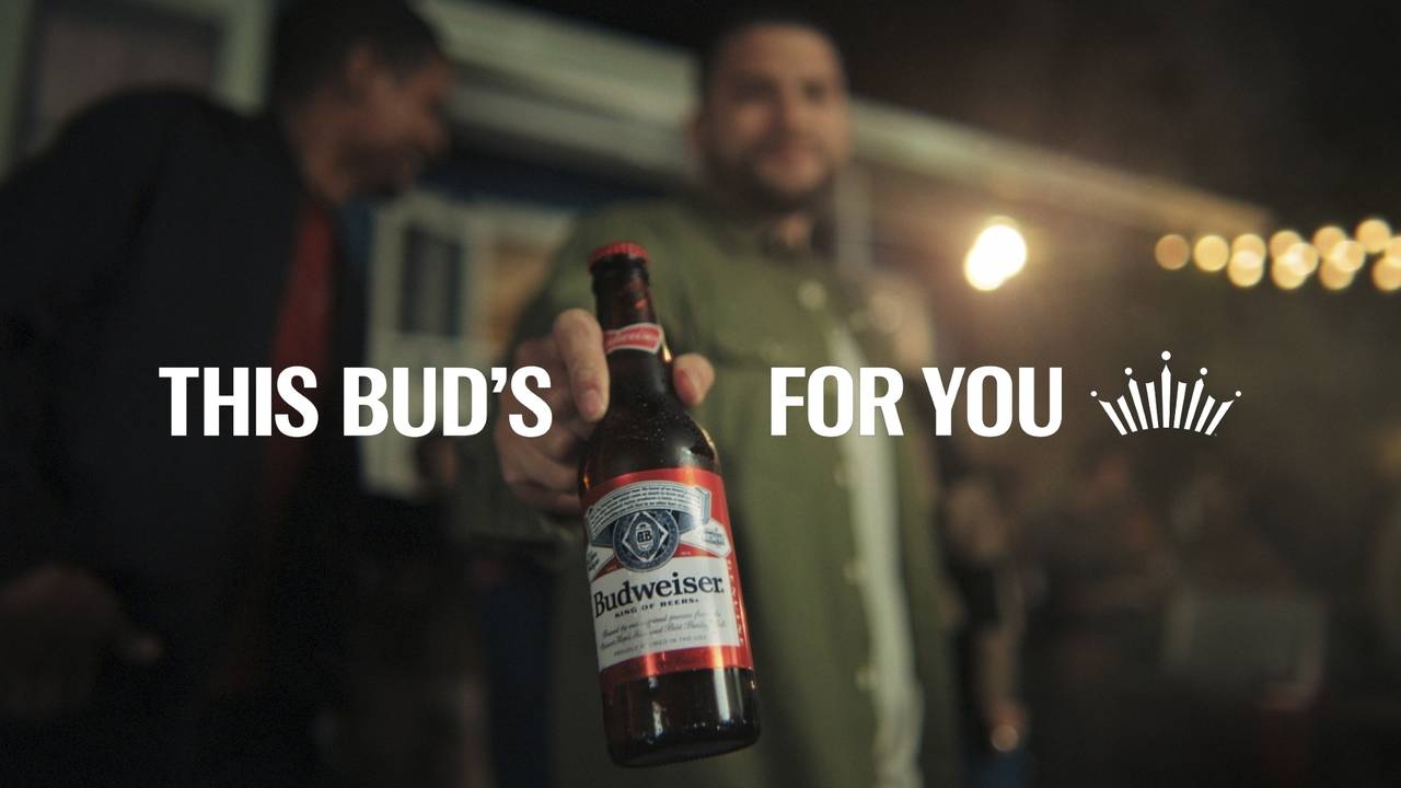 This photo provided by Budweiser shows a scene from Budweiser's 2023 Super Bowl NFL football ad. Br...