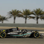 
              Mercedes driver Lewis Hamilton of Britain steers his car during a Formula One pre season test at the Bahrain International Circuit in Sakhir, Bahrain, Saturday, Feb. 25, 2023.(AP Photo/Frank Augstein)
            