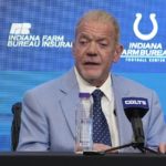 
              Indianapolis Colts owner Jim Irsay speaks during a news conference, Tuesday, Feb. 14, 2023, in Indianapolis. Shane Steichen was introduced as the Colts new head coach. (AP Photo/Darron Cummings)
            