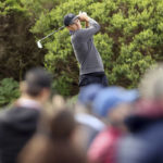 
              Jordan Spieth tees off on 5th hole during Round 1 of AT&T Pebble Beach Pro-Am at Spyglass Hill Golf Course in Pebble Beach Calif., on Thursday, Feb. 2, 2023. (Scott Strazzante/San Francisco Chronicle via AP)
            