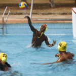 
              Young people play water polo at the University of Ghana in Accra, Saturday, Jan. 14, 2023. Former water polo pro Asante Prince is training young players in the sport in his father's homeland of Ghana, where swimming pools are rare and the ocean is seen as dangerous. (AP Photo/Misper Apawu)
            
