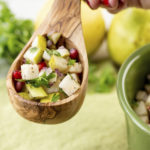 
              This image shows a recipe for spice pear and cilantro salsa. While everyone loves a classic tomato-based salsa, you can shake things up with different fruit-based salsas. (Cheyenne Cohen via AP)
            