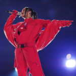 
              Rihanna performs during the halftime show at the NFL Super Bowl 57 football game between the Kansas City Chiefs and the Philadelphia Eagles, Sunday, Feb. 12, 2023, in Glendale, Ariz. (AP Photo/Matt Slocum)
            