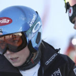 
              United States' Mikaela Shiffrin is seen during the course inspection ahead of the super G portion of an alpine ski, women's World Championship combined race, in Meribel, France, Monday, Feb. 6, 2023. (AP Photo/Gabriele Facciotti)
            
