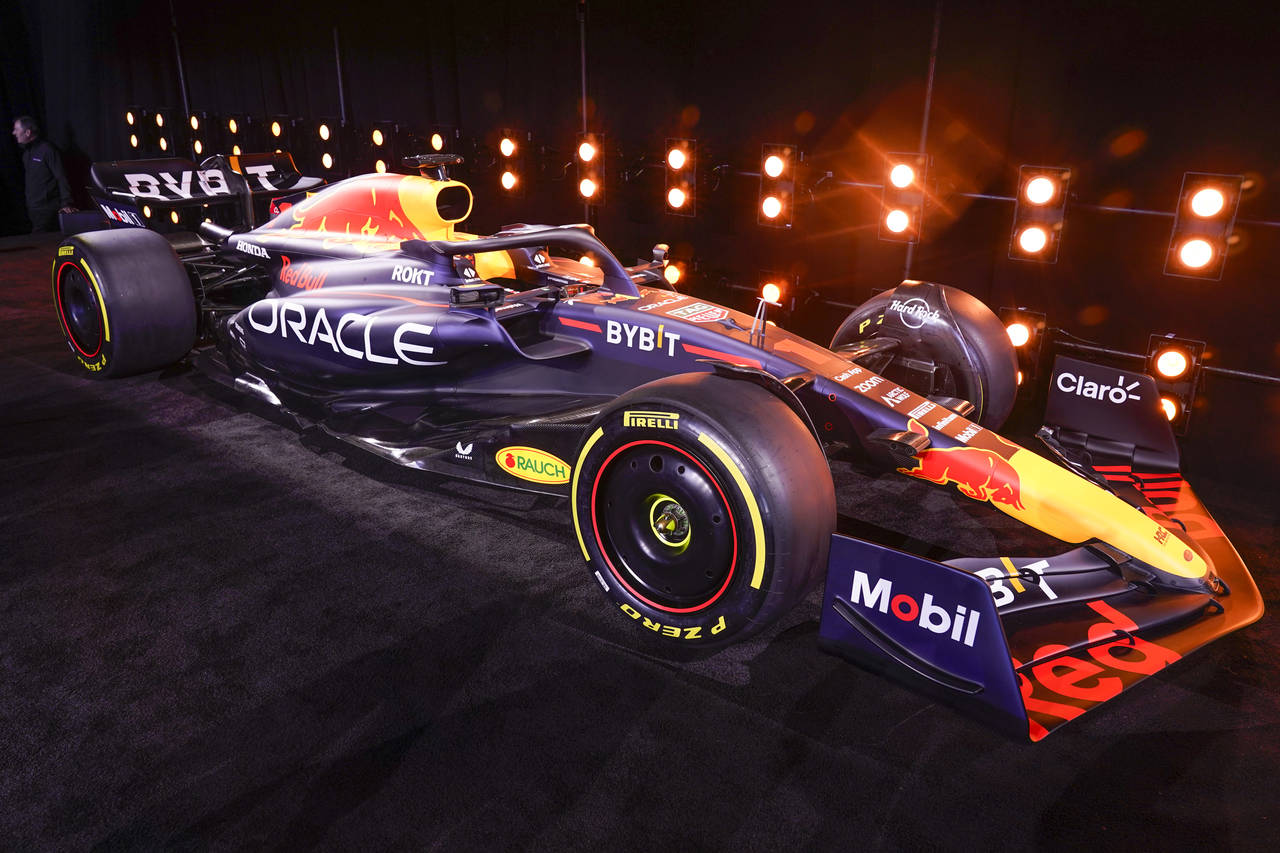 The new RB19 F1 car is unveiled during an event in New York, Friday, Feb. 3, 2023. Ford will return...