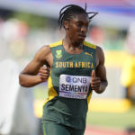 
              FILE - Caster Semenya, of South Africa, competes during a heat in the women's 5000-meter run at the World Athletics Championships on July 20, 2022, in Eugene, Ore. Semenya has won Olympic and world titles on the track over 800 meters but can't run that distance competitively now so she's taking on the World Cross-Country Championships on Saturday, Feb. 18, 2023, in Bathurst, a rural town about a three-hour drive west of Sydney. (AP Photo/Ashley Landis, File)
            