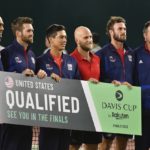 
              The USA team pose for a photo after playing the Davis Cup qualifier tennis match between Uzbekistan and the USA in Tashkent, Uzbekistan, Saturday, Feb. 4, 2023. The USA sweep into Davis Cup Finals with victory over Uzbekistan. (AP Photo)
            