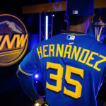Teoscar Hernández in the Seattle Mariners City Connect uniform. (Photo provided by Seattle Mariners)