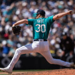 SEATTLE, WA - MAY 27: Reliever Trevor Gott #30 of the Seattle Mariners delivers a pitch during the eighth inning of a game against the Pittsburgh Pirates at T-Mobile Park on May 27, 2023 in Seattle, Washington. The Mariners won 5-0. (Photo by Stephen Brashear/Getty Images)