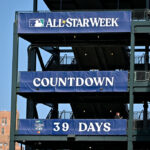 SEATTLE, WASHINGTON - MAY 29: A view of the MLB All-Star Week Countdown banner before the game between the Seattle Mariners and the New York Yankees at T-Mobile Park on May 29, 2023 in Seattle, Washington. (Photo by Alika Jenner/Getty Images)