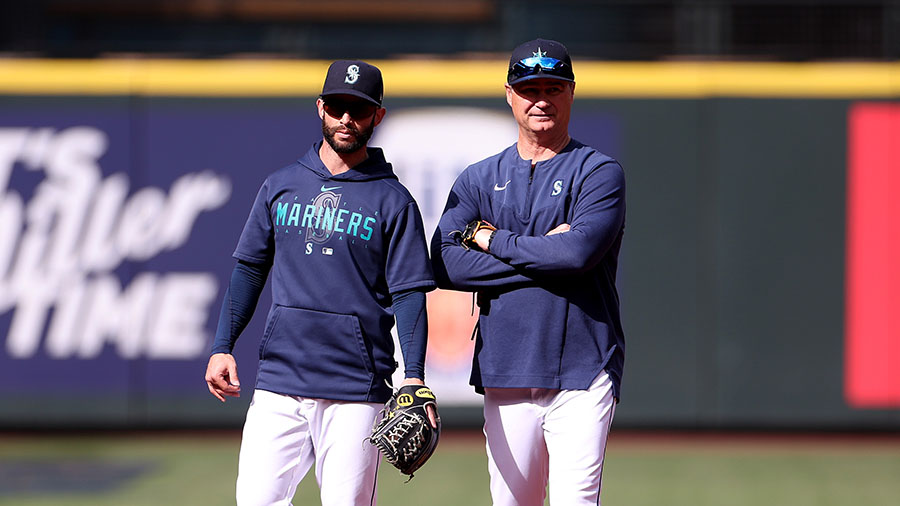 Seattle Mariners Tommy La Stella Scott Servais...