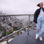 SEATTLE, WASHINGTON - JUNE 09: Sue Bird stands on The Space Needle, ahead of her Seattle Storm jersey retirement celebration, on June 09, 2023 in Seattle, Washington. (Photo by Steph Chambers/Getty Images)