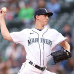 SEATTLE, WASHINGTON - JUNE 13: George Kirby #68 of the Seattle Mariners pitches during the second inning against the Miami Marlins at T-Mobile Park on June 13, 2023 in Seattle, Washington. (Photo by Steph Chambers/Getty Images)