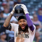 SEATTLE, WASHINGTON - JUNE 26: J.P. Crawford #3 of the Seattle Mariners reacts after striking out during the sixth inning against the Washington Nationals at T-Mobile Park on June 26, 2023 in Seattle, Washington. (Photo by Steph Chambers/Getty Images)