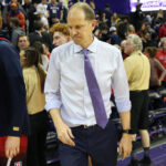 SEATTLE, WASHINGTON - JANUARY 30: Head coach Mike Hopkins of the Washington Huskies walks away after falling to the Arizona Wildcats 75-72 at Hec Edmundson Pavilion on January 30, 2020 in Seattle, Washington. (Photo by Abbie Parr/Getty Images)