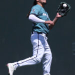 SEATTLE, WASHINGTON - JULY 11: Luis Castillo #58 of the Seattle Mariners catches a ball during warm-ups prior to the 93rd MLB All-Star Game presented by Mastercard at T-Mobile Park on July 11, 2023 in Seattle, Washington. (Photo by Steph Chambers/Getty Images)