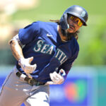 ANAHEIM, CALIFORNIA - AUGUST 6: J.P. Crawford #3 of the Seattle Mariners rounds the bases after hitting a solo home run in the first inning against the Los Angeles Angels at Angel Stadium of Anaheim on August 6, 2023 in Anaheim, California. (Photo by Jayne Kamin-Oncea/Getty Images)