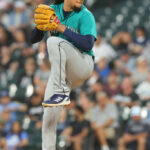 CHICAGO, ILLINOIS - AUGUST 21: Luis Castillo #58 of the Seattle Mariners delivers a pitch against the Chicago White Sox during the first inning at Guaranteed Rate Field on August 21, 2023 in Chicago, Illinois. (Photo by Michael Reaves/Getty Images)