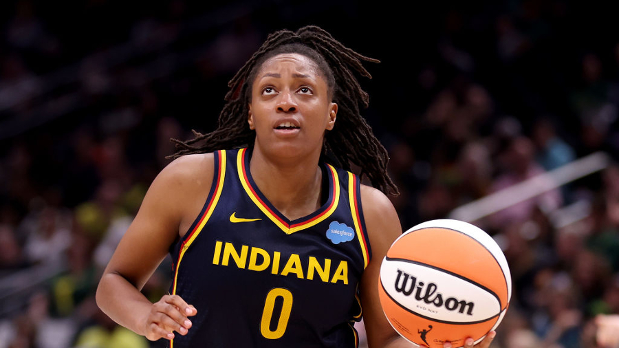 Seattle Storm Indiana Fever Kelsey Mitchell...