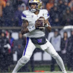 CORVALLIS, OREGON - NOVEMBER 18: Quarterback Michael Penix Jr. #9 of the Washington Huskies passes the ball during the first half against the Oregon State Beavers  at Reser Stadium on November 18, 2023 in Corvallis, Oregon. (Photo by Tom Hauck/Getty Images)