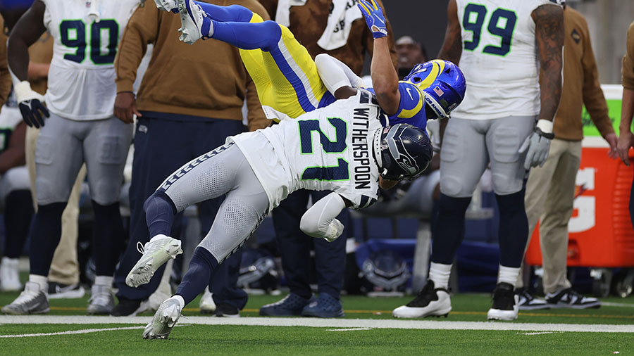 Seattle Seahawks Devon Witherspoon...