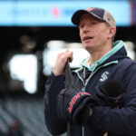 SEATTLE, WASHINGTON - DECEMBER 31: Head coach Dave Hakstol of the Seattle Kraken looks on during practice before the Discover NHL Winter Classic at T-Mobile Park on December 31, 2023 in Seattle, Washington. (Photo by Steph Chambers/Getty Images)