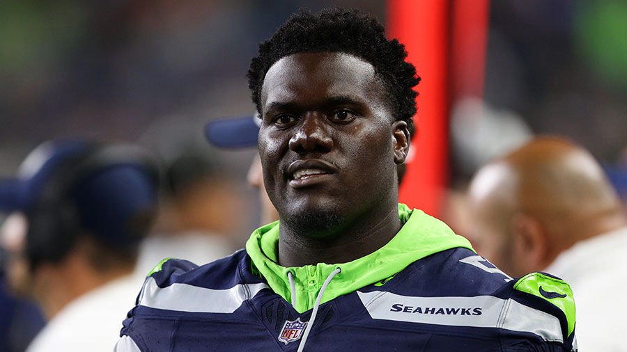 Seattle Seahawks center Olu Oluwatimi...