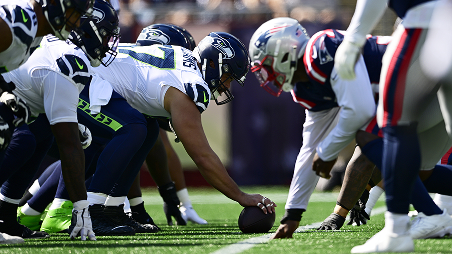 Seattle Seahawks offensive line New England Patriots 2024...