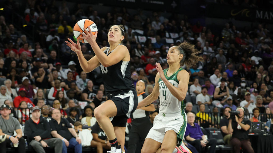 Seattle Storm Las Vegas Aces Kelsey Plum WNBA Playoffs...