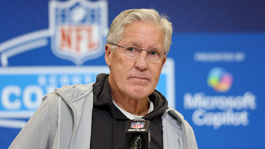 Pete Carroll Seattle Seahawks Las Vegas Raiders NFL combine 2025...