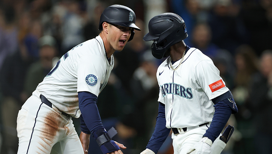 Seattle Mariners Ryan Bliss Dylan Moore...