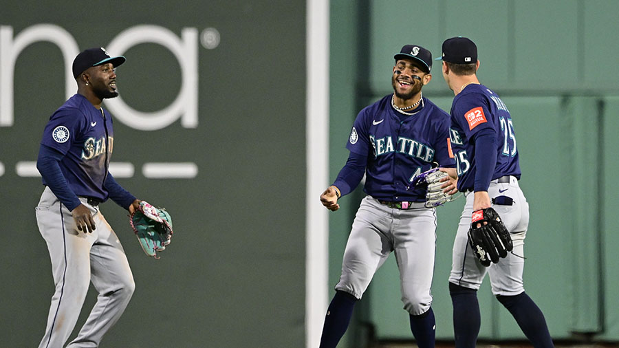 Seattle Mariners Dylan Moore Randy Arozarena Julio Rodríguez...