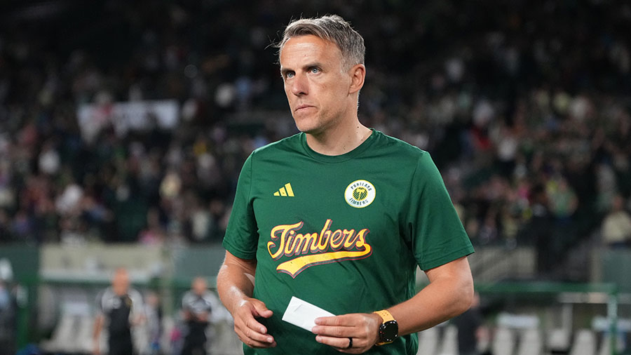 Portland Timbers coach Phil Neville...