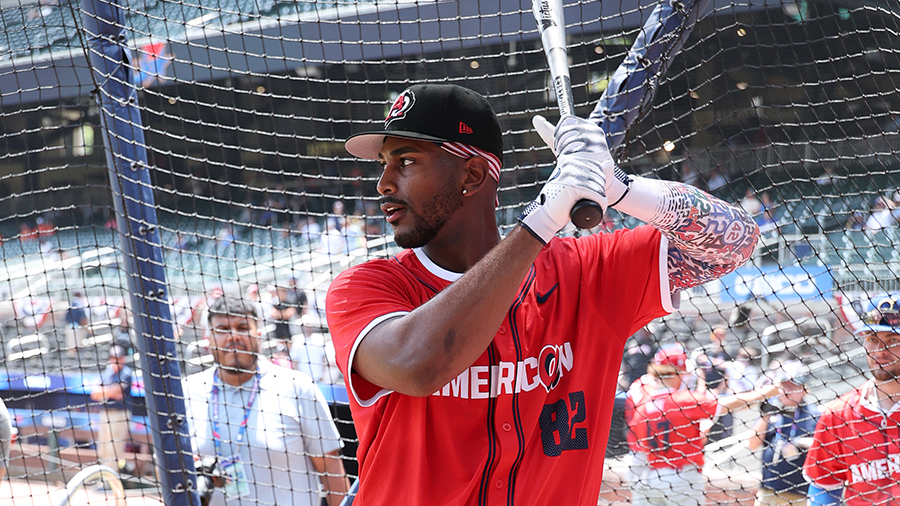 Seattle Mariners prospect Lazaro Montes All-Star Futures Game batting practice 2025...