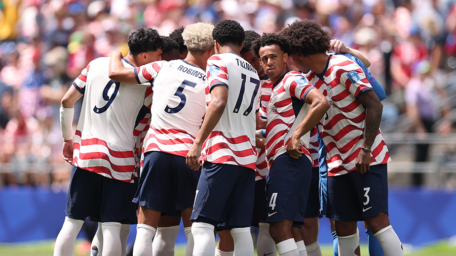 United States huddle World Cup Australia 2026...
