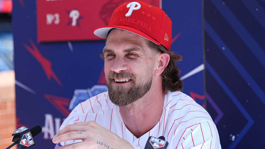 Bryce Harper speaks to media 2026 MLB All-Star Game...