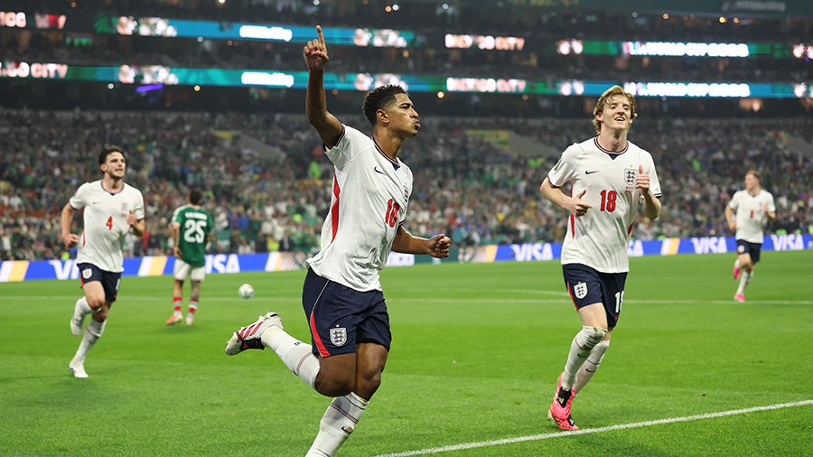 England Bellingham goal celebration Mexico World Cup 2026...